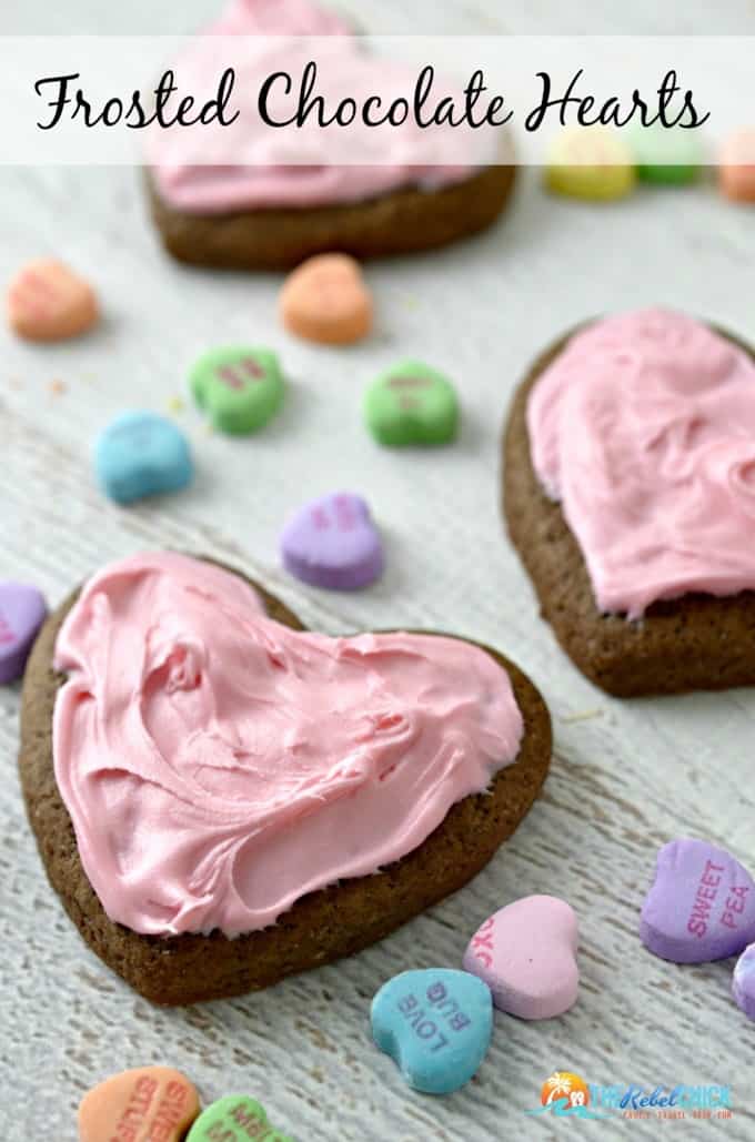Frosted-Chocolate-Heart-Cookies from The Rebel Chick