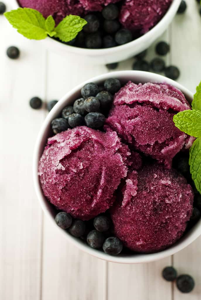 Blueberry-Mint-Sorbet from A Simple Pantry