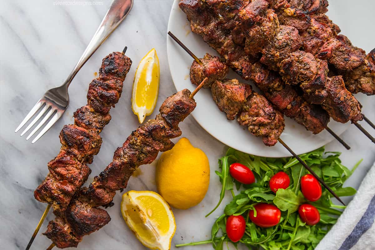 Grilled-souvlaki-this-is-one-of-my-favorite-summer-meals from Sweet Cs Designs