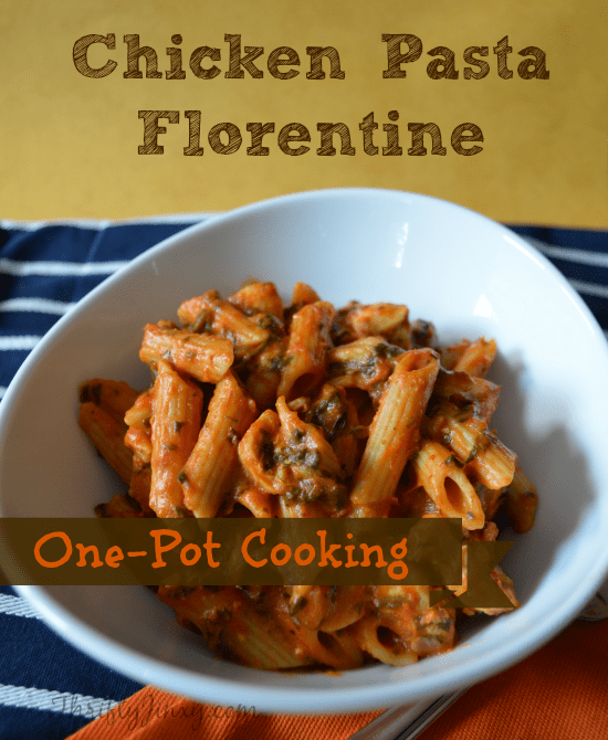 Chicken-Pasta-Florentine from Thrifty Jinxy