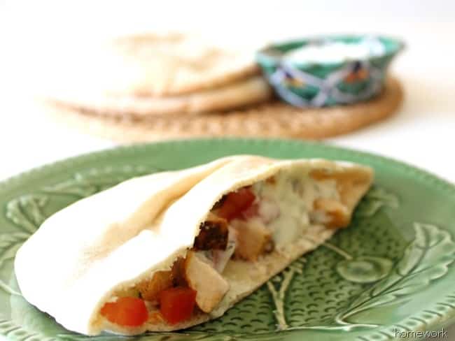 Chicken Pita & Greek Yogurt Sauce via homework