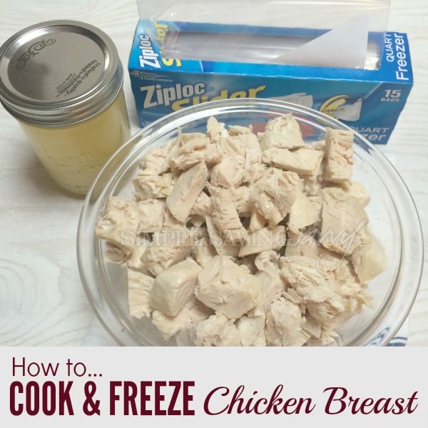 How to Cook and Freeze Chicken from Simple Saving Savvy