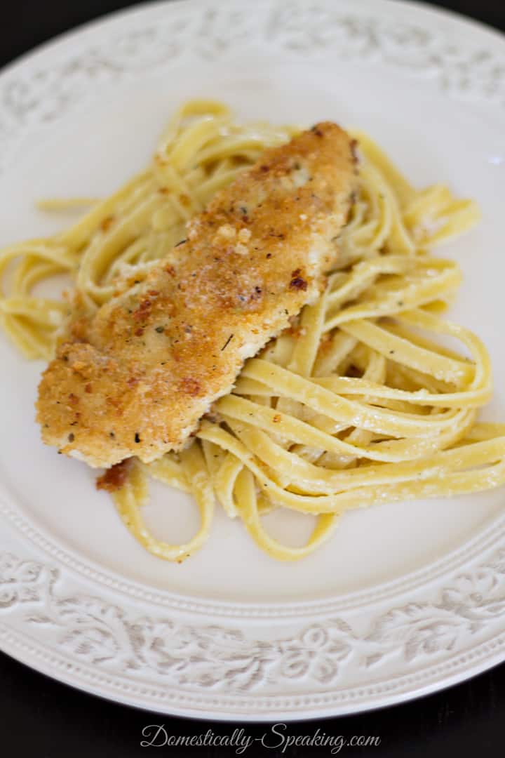 Panko Chicken with Garlic Butter fettuccine 3