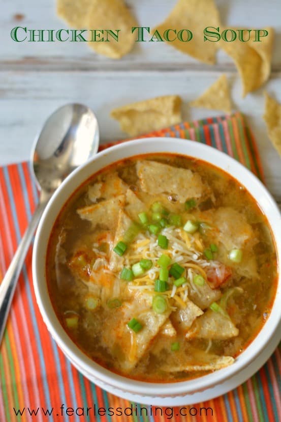 Shredded Chicken Taco Soup from Fearless Dining