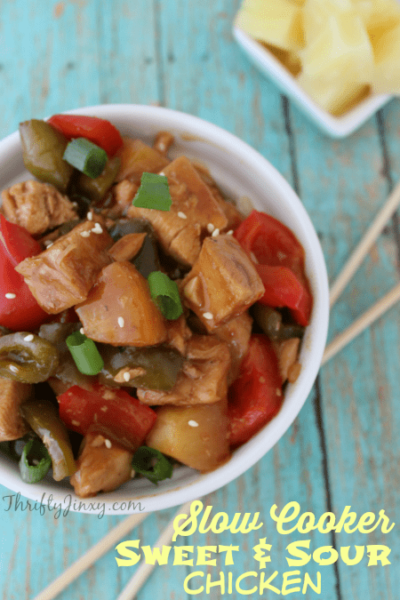 Slow-Cooker-Sweet-and-Sour-Chicken-Recipe from Thrifty Jinxy