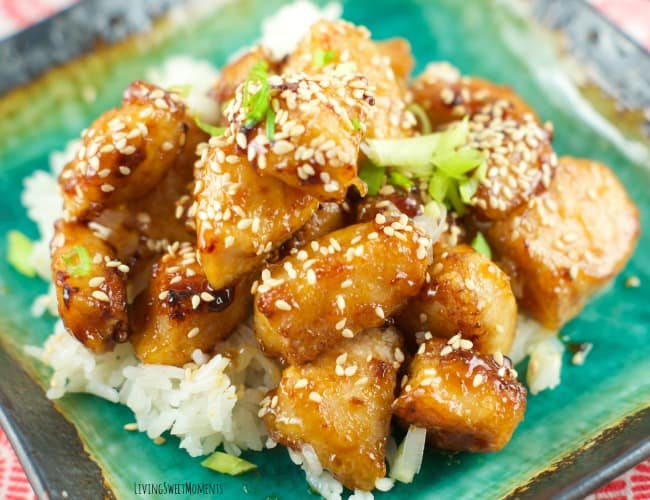 baked-honey-sesame-chicken from Living Sweet Moments