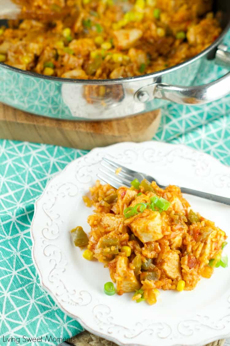 southwest-chicken-skillet-recipe from Living Sweet Moments