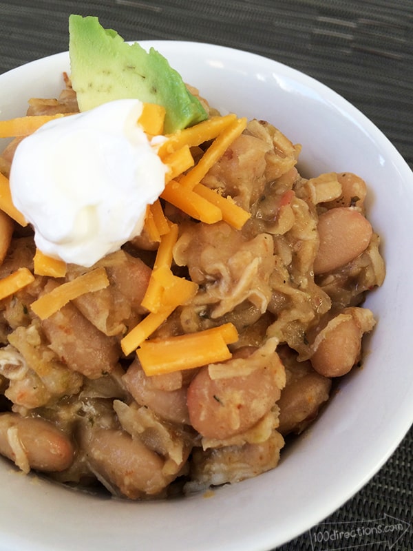white-bean-chicken-chili-closeup-Jen-Goode from 100 Directions