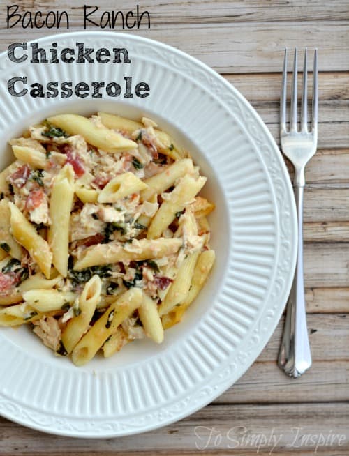 Bacon-Ranch-Chicken-Casserole from To Simply Inspire