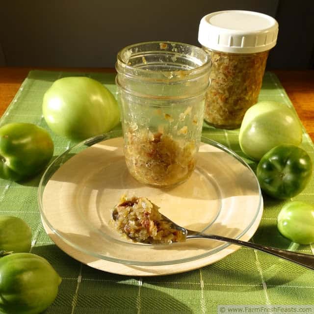 Green Tomato Bacon Jam from Farm Fresh Feasts