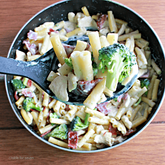 chicken-bacon-ranch-skillet from Our Table for Seven