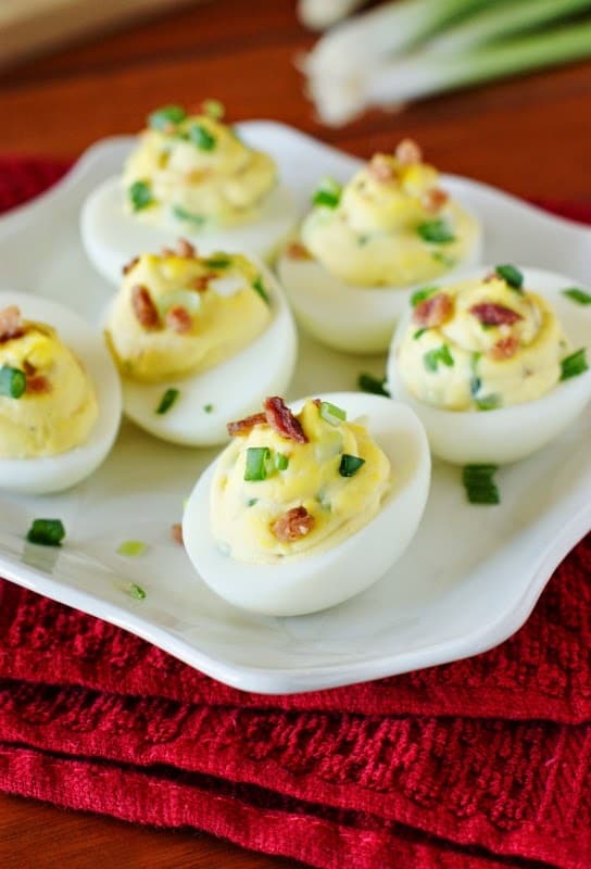 Bacon-and-Scallion-Deviled-Eggs from The Kitchen is My Playground