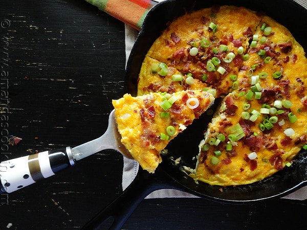 Cheesy Bacon Potato Frittata from Amandas Cookin