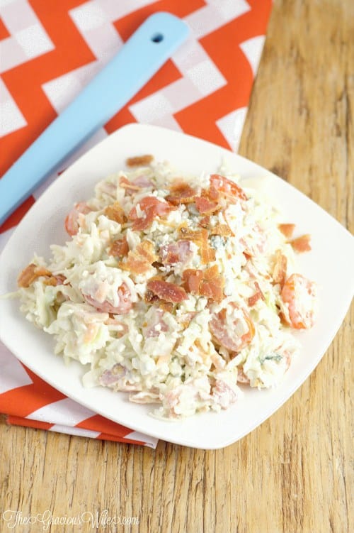 Creamy-Coleslaw-with-Bacon from The Gracious Wife